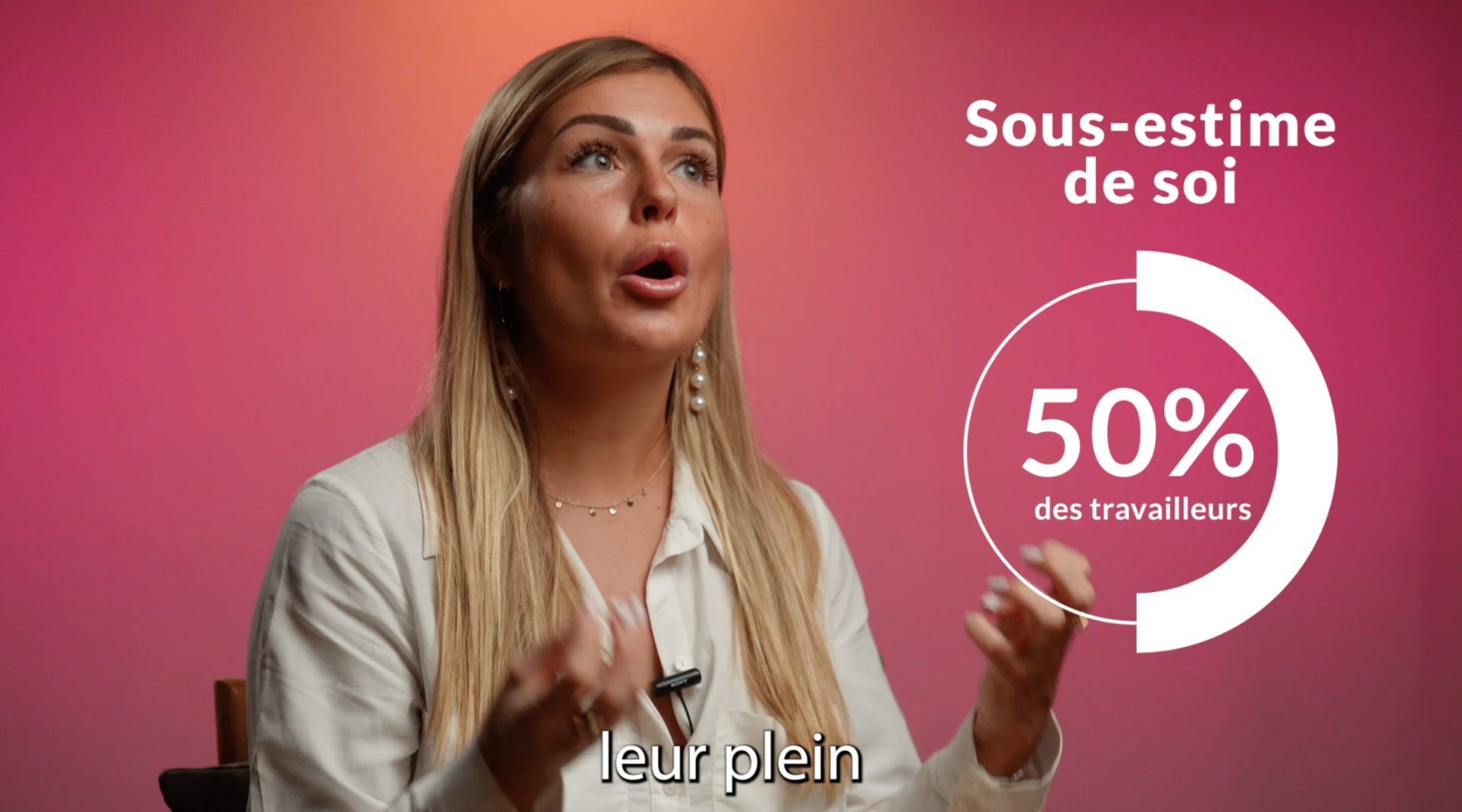 Extrait de la formation Oser Briller, statistique sur la sous-estime de soi