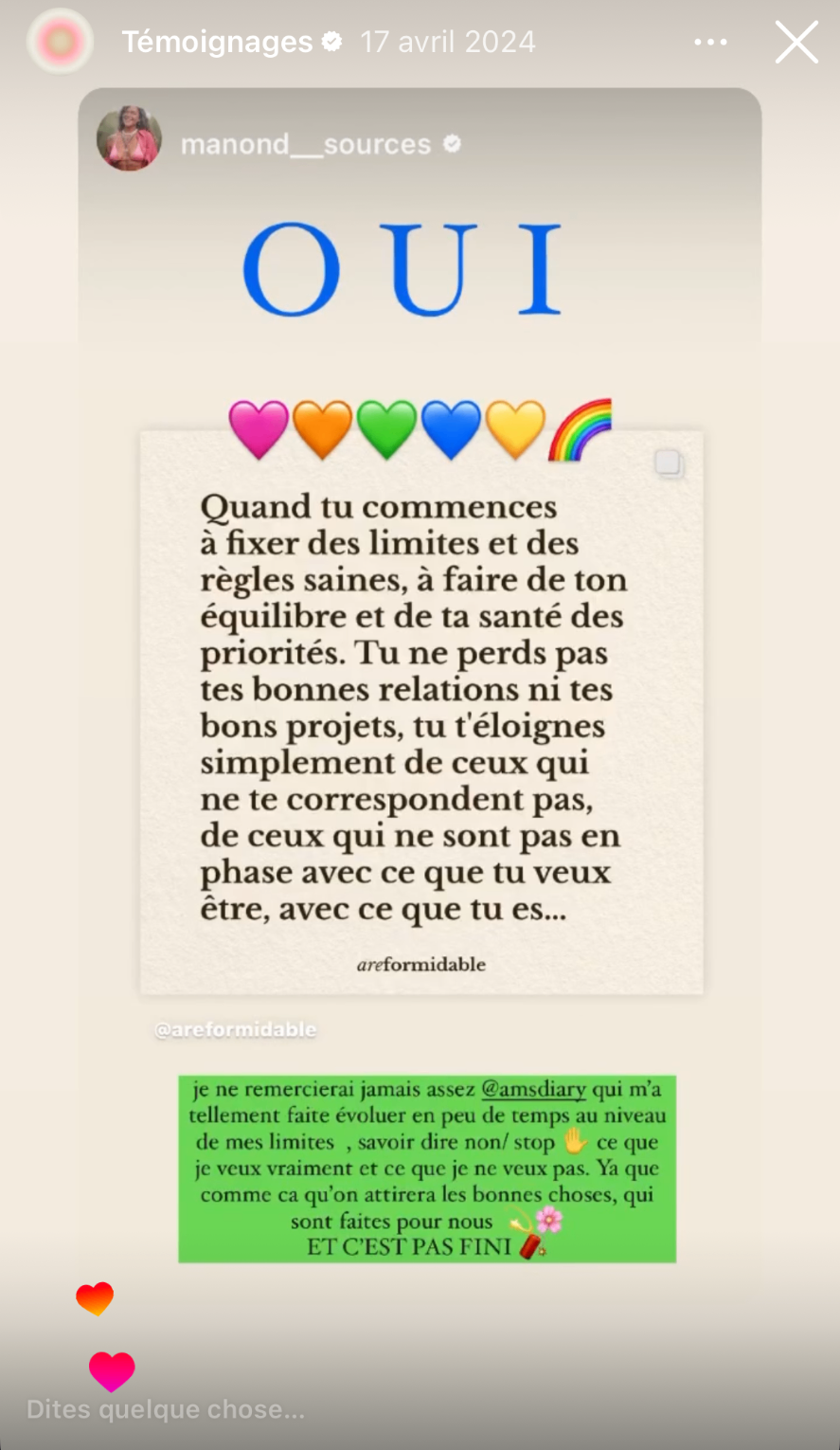 Message de Manon D.
